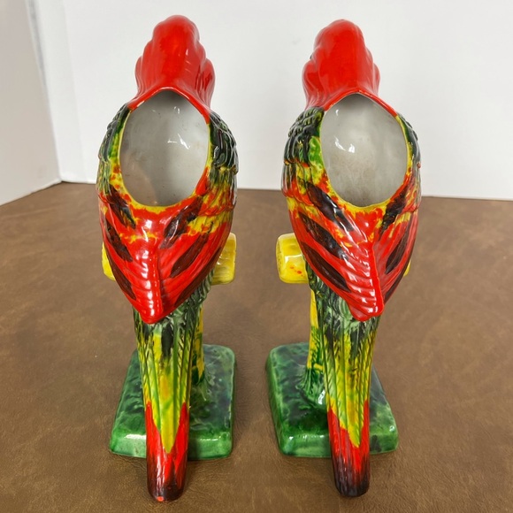 Vintage Retro Rainforest Ceramic Parrot Planter - Picture 9 of 11